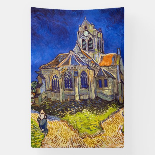 Vincent van Gogh - Die Kirche von Auvers Banner (Vertikal)