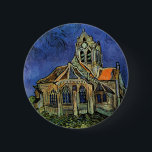 Vincent van Gogh - Die Kirche von Auvers Button<br><div class="desc">Die Kirche von Auvers (1890) von Vincent van Gogh ist ein Vintager Post-Impressionismus feiner Kunst architektonische religiöse Malerei. Eine Frau, die auf einem Weg zur Dorfkapelle spaziert, mit schönen Buntglasfenstern. Eine Szene der Alltagsarchitektur. Über den Künstler: Vincent Willem van Gogh (1853-1890) war ein postimpressionistischer Maler, dessen Werk besonders für seine...</div>