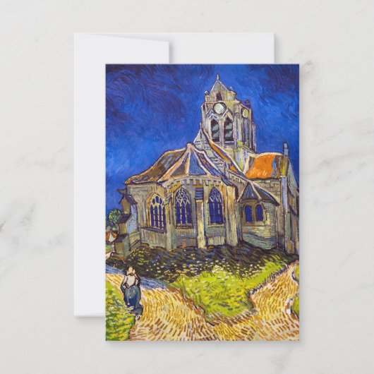 Vincent van Gogh - Die Kirche von Auvers Dankeskarte (Vorderseite)