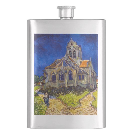 Vincent van Gogh - Die Kirche von Auvers Flachmann (Vorderseite)