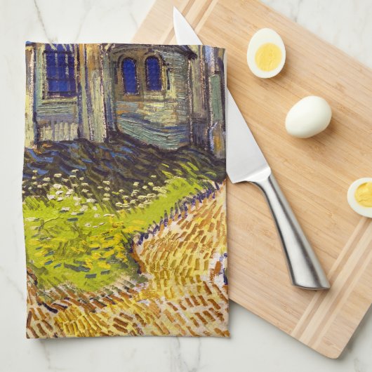 Vincent van Gogh - Die Kirche von Auvers Geschirrtuch (Viertel Falte)