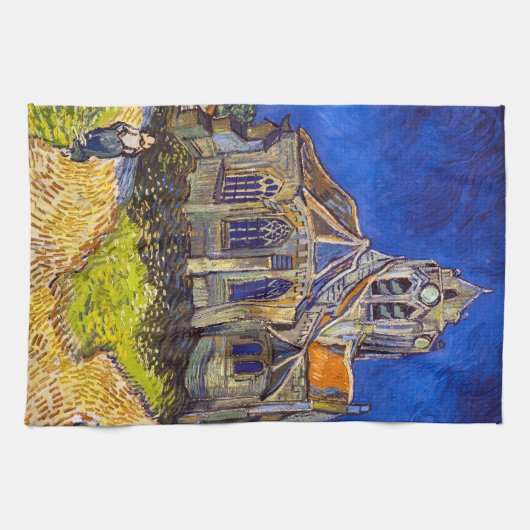 Vincent van Gogh - Die Kirche von Auvers Geschirrtuch (Horizontal)