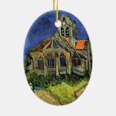Vincent van Gogh - Die Kirche von Auvers Keramik Ornament (Hinten)