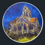 Vincent van Gogh - Die Kirche von Auvers Keramikknauf<br><div class="desc">Die Kirche in Auvers / l'Eglise à Auvers-sur-oise von Vincent Van Gogh im Jahre 1890</div>