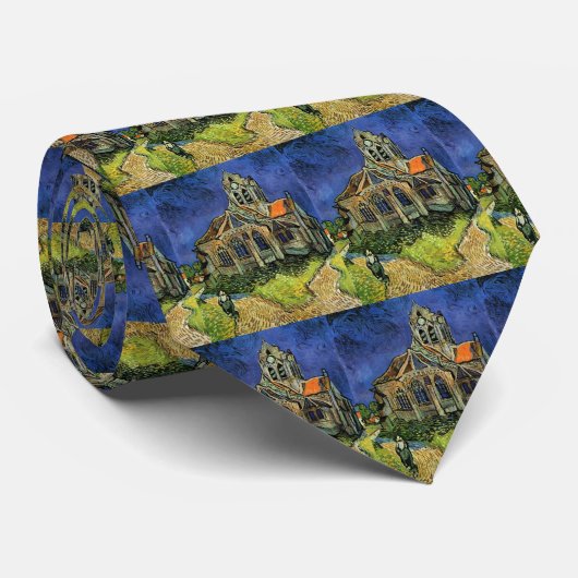 Vincent van Gogh - Die Kirche von Auvers Krawatte (Gerollt)