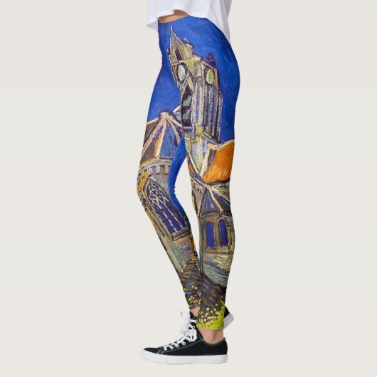 Vincent van Gogh - Die Kirche von Auvers Leggings (Links)