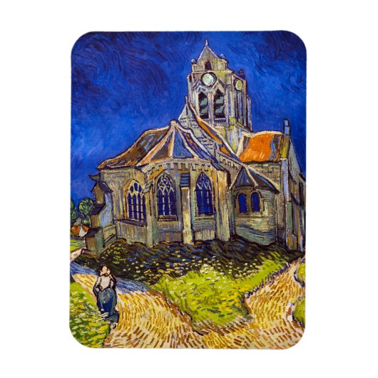 Vincent van Gogh - Die Kirche von Auvers Magnet (Vertikal)