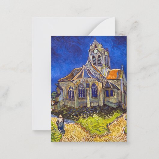Vincent van Gogh - Die Kirche von Auvers Mitteilungskarte (Vorderseite)