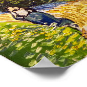 Vincent van Gogh - Die Kirche von Auvers Poster (Ecke)