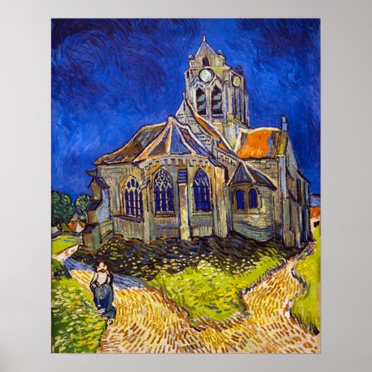 Vincent van Gogh - Die Kirche von Auvers Poster (Vorne)