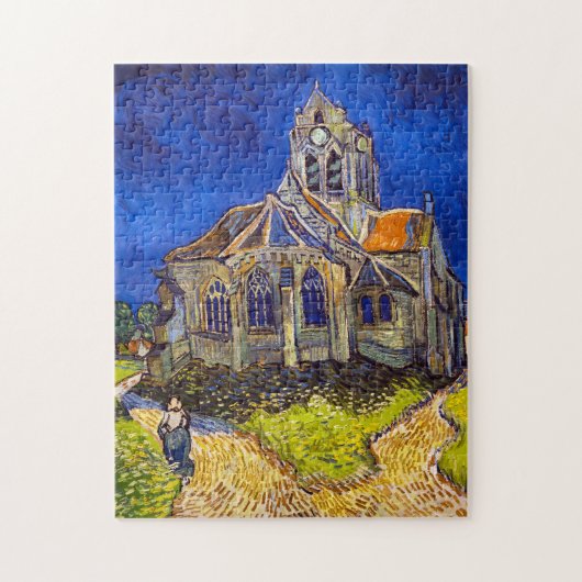Vincent van Gogh - Die Kirche von Auvers Puzzle (Vertikal)