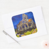 Vincent van Gogh - Die Kirche von Auvers Quadratischer Aufkleber (Umschlag)