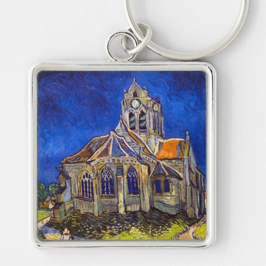 Vincent van Gogh - Die Kirche von Auvers Schlüsselanhänger (Vorne)