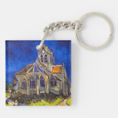 Vincent van Gogh - Die Kirche von Auvers Schlüsselanhänger (Rückseite)