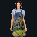 Vincent van Gogh - Die Kirche von Auvers Schürze<br><div class="desc">Die Kirche von Auvers (1890) von Vincent van Gogh ist ein Vintager Post-Impressionismus feiner Kunst architektonische religiöse Malerei. Eine Frau, die auf einem Weg zur Dorfkapelle spaziert, mit schönen Buntglasfenstern. Eine Szene der Alltagsarchitektur. Über den Künstler: Vincent Willem van Gogh (1853-1890) war ein postimpressionistischer Maler, dessen Werk besonders für seine...</div>