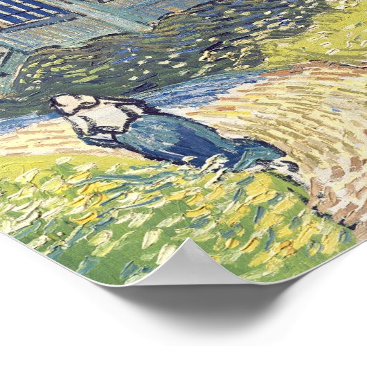 Vincent van Gogh | Die Kirche von Auvers-sur-Oise Poster (Ecke)