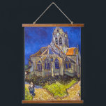 Vincent van Gogh - Die Kirche von Auvers Wandteppich Mit Holzrahmen<br><div class="desc">Die Kirche in Auvers / l'Eglise à Auvers-sur-oise von Vincent Van Gogh im Jahre 1890</div>