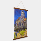Vincent van Gogh - Die Kirche von Auvers Wandteppich Mit Holzrahmen (Gewinkelt)
