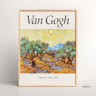 Vincent van Gogh Die Olivenbäume Kunstprint Vintag Poster