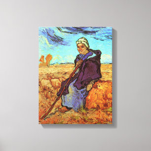 Vincent Van Gogh - Die Schäferin (nach Millet) Leinwanddruck