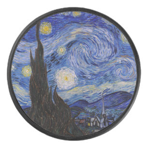 Vincent Van Gogh - Die Sternennacht Eishockey Puck