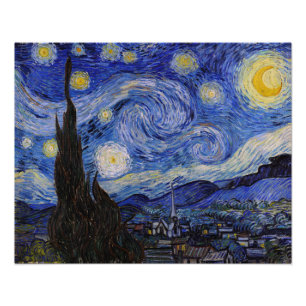 Vincent Van Gogh - Die Sternennacht Fotodruck