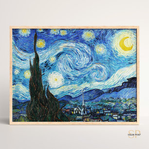 Vincent van Gogh Die Sternennacht Kunstprint Retro Poster