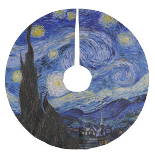 Vincent Van Gogh - Die Sternennacht Polyester Weihnachtsbaumdecke