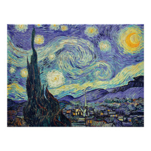 Vincent Van Gogh Die Sternennacht   Poster