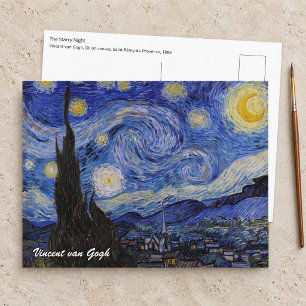 Vincent Van Gogh - Die Sternennacht Postkarte
