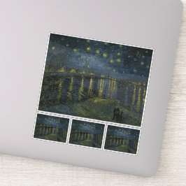 Vincent Van Gogh, die Sternennacht über der Rhone Aufkleber