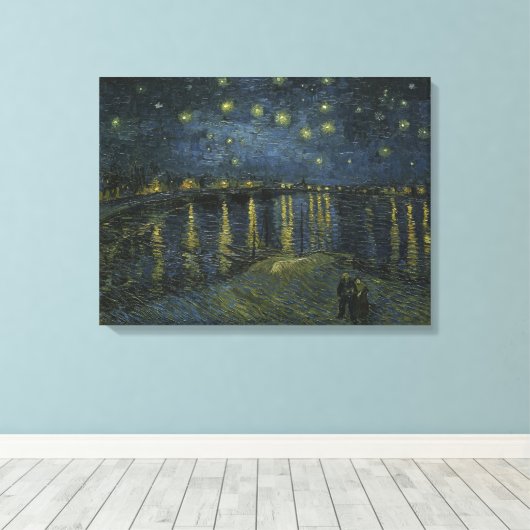 Vincent Van Gogh, die Sternennacht über der Rhone Leinwanddruck (Insitu (Holzboden))