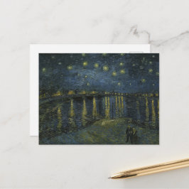 Vincent Van Gogh, die Sternennacht über der Rhone Postkarte