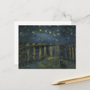 Vincent Van Gogh, die Sternennacht über der Rhone Postkarte
