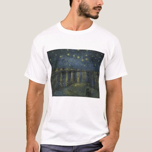 Vincent Van Gogh, die Sternennacht über der Rhone T-Shirt (Vorderseite)