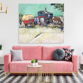 Vincent van Gogh | Die Wohnwagen, Sinti und Roma-C Leinwanddruck (Insitu (Wohnzimmer))