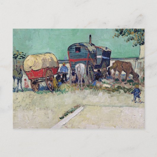Vincent van Gogh | Die Wohnwagen, Sinti und Roma-C Postkarte (Vorderseite)