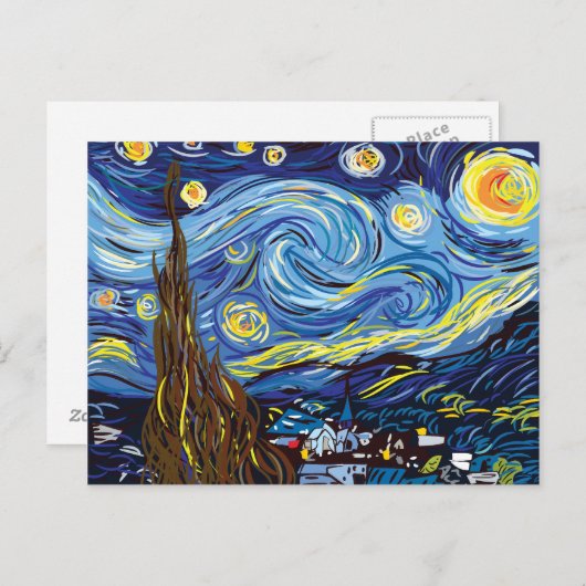 Vincent van Gogh digitale Vector-Studie Postkarte (Vorne/Hinten)