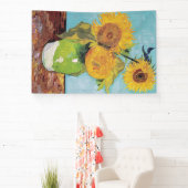 Vincent Van Gogh - Drei Sonnenblumen in einer Vase Banner (InSitu)
