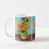 Vincent Van Gogh - Drei Sonnenblumen in einer Vase Kaffeetasse (Links)