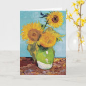 Vincent Van Gogh - Drei Sonnenblumen in einer Vase Karte (Gelbe Blume)