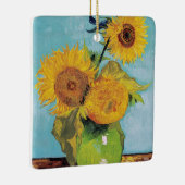 Vincent Van Gogh - Drei Sonnenblumen in einer Vase Keramikornament (Rechts)