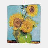 Vincent Van Gogh - Drei Sonnenblumen in einer Vase Keramikornament (Links)