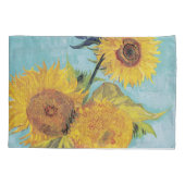 Vincent Van Gogh - Drei Sonnenblumen in einer Vase Kissenbezug (Rückseite)