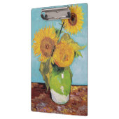 Vincent Van Gogh - Drei Sonnenblumen in einer Vase Klemmbrett (Links)