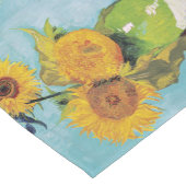 Vincent Van Gogh - Drei Sonnenblumen in einer Vase Kurzer Tischläufer (Ecke)