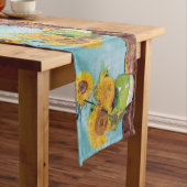 Vincent Van Gogh - Drei Sonnenblumen in einer Vase Kurzer Tischläufer (Beispiel)