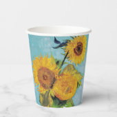 Vincent Van Gogh - Drei Sonnenblumen in einer Vase Pappbecher (Rückseite)