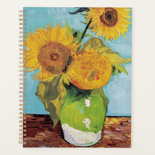 Vincent Van Gogh - Drei Sonnenblumen in einer Vase Planer (Vorderseite)