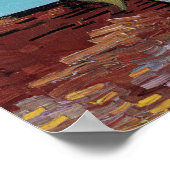 Vincent Van Gogh - Drei Sonnenblumen in einer Vase Poster (Ecke)